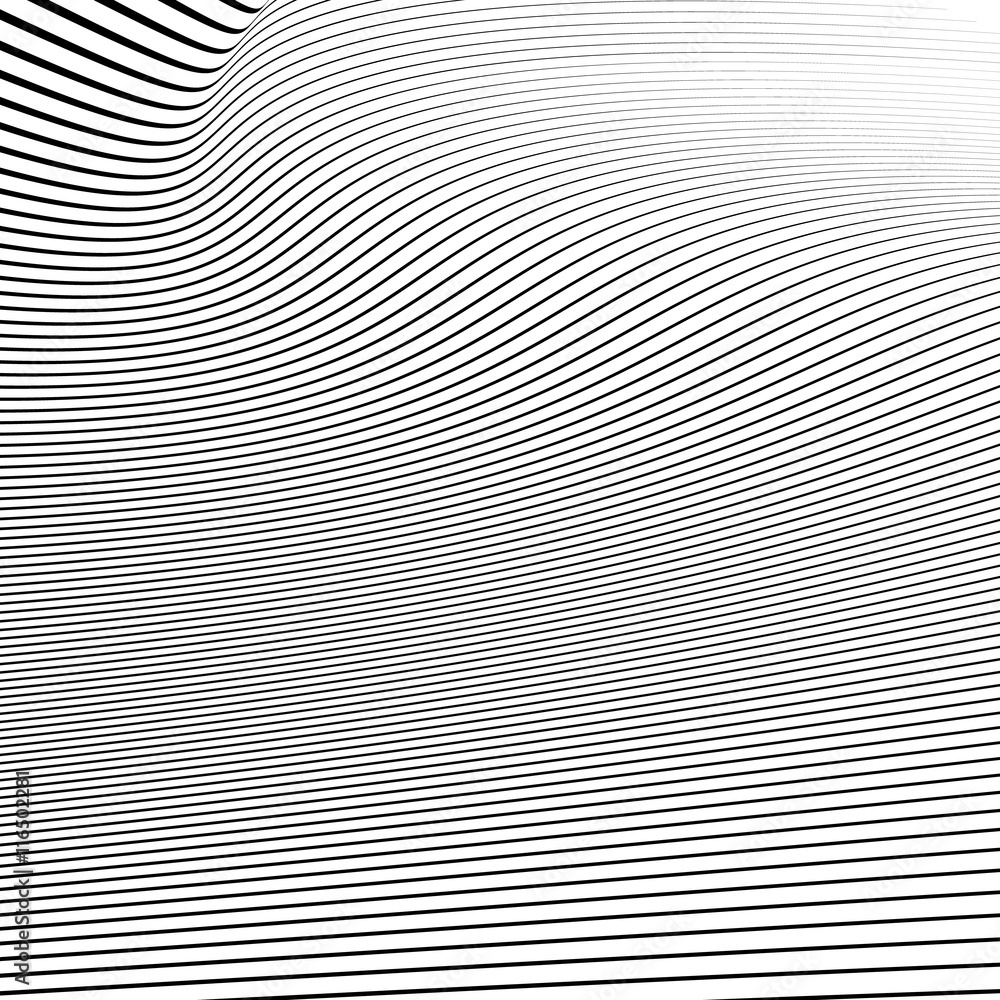 Leinwandbilder Simple dynamic lines pattern. Geometric pattern. Monochrome abst