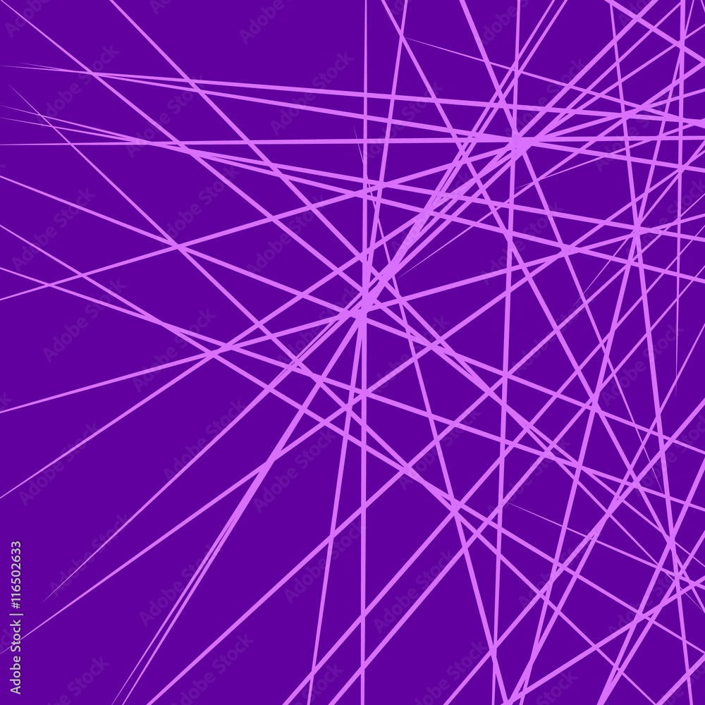 Aufkleber Dynamic irregular lines placed randomly. Geometric monochrome (d