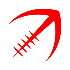 Stylized American Football logo vector icon © Brian Goff