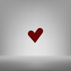 The heart and cardiogram icon