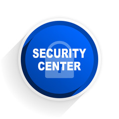 security center flat icon with shadow on white background, blue modern design web element
