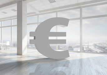 Euro currency symbol . Mixed media