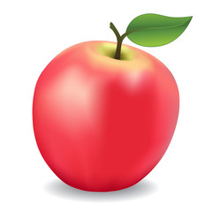 Apple, Pink Lady, fresh, natural, orchard garden fruit isolated on white background.