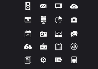 Icons design tample . Mixed media