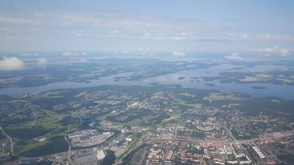 Flying over Sweden