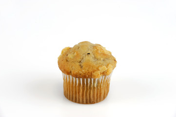 fresh muffin isolated on white background