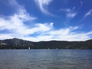 sailing at the lake