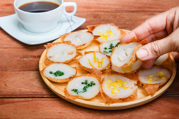 Kind of Thai sweetmeat or Kanom Krok.