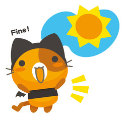 ネコとーく。デビル+天気予報 晴れ