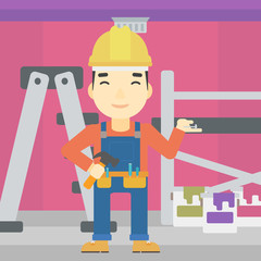 Cheerful repairer engineer.