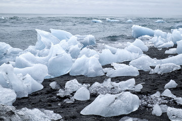 Icy beach