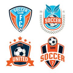 Naklejka premium football badge logo template collection design,soccer team,vecto