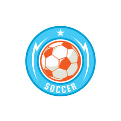 Obraz premium Football badge logo template design,soccer team,vector illuatrat
