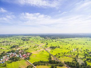 Aerial view of rural villages