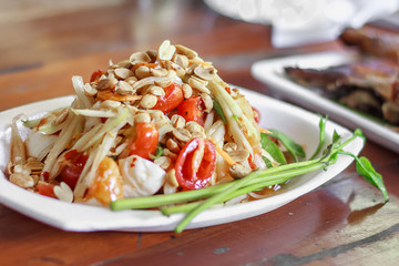 Green papaya salad.