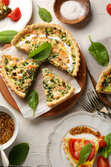  salmon quiche with spinach