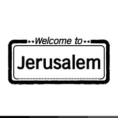 Welcome to Jerusalem city illustration design