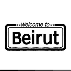 Welcome to Beirut city illustration design