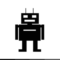 Robot icon illustration design