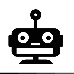 Robot emotion icon illustration design