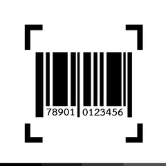 Barcode icon illustration design