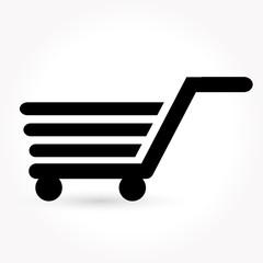 black simple shopping icon