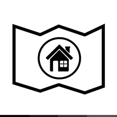 Map icon illustration design