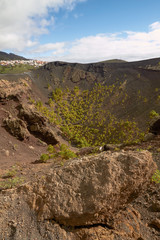 Crater of Volcano San Antonio in Las Palmas at Canary Islands