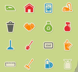 Cleaning service simply icons