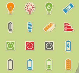 Electricity simply icons