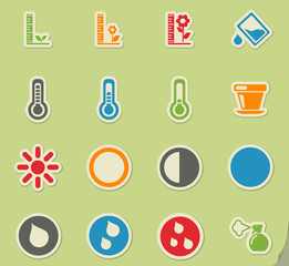 Plant Growing Sign Silhouette Icons