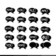 Speech Bubble Icons illustration design