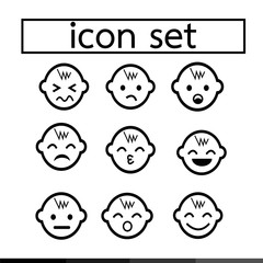 Baby icon illustration design