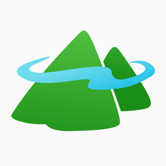 Mountain icon vector