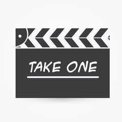 Naklejka premium Movie clap icon
