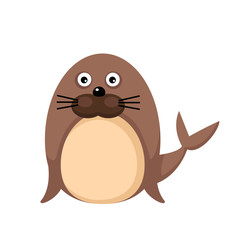 illustration of isolated  seal on white background