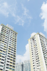 Fototapeta na wymiar Buildings and high-rise buildings in Singapore.