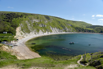 Lulworth Cove on Dorset coast