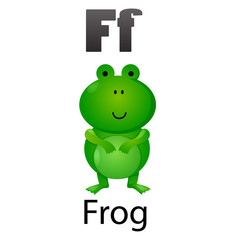 Alphabet letter F-Frog