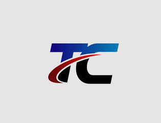 Letter T and C logo vector
