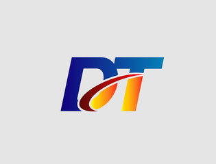 DT company linked letter logo
