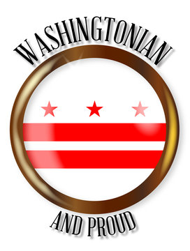 Washington DC Proud Flag Button