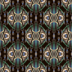 Seamless art deco modern pattern graphic ornament. Abstract styl