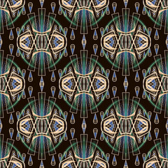 Seamless art deco modern pattern graphic ornament. Abstract styl