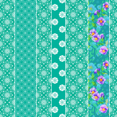 Seamless pattern graphic ornament. Floral stylish background. Re