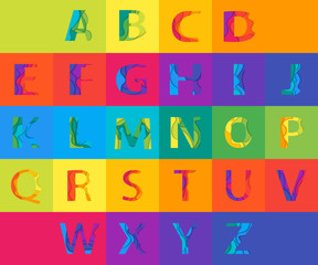 Vector abstract alphabet