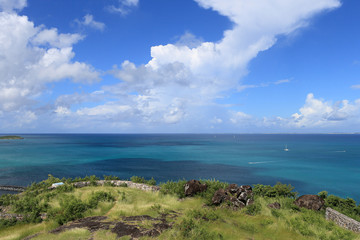 Fototapeta na wymiar St Martin Island, Simpson Bay, Caribbean Sea