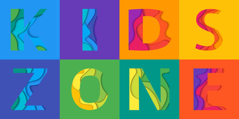 Kids room vector lettering