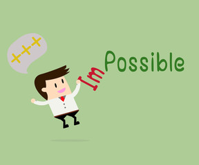 Positive thinking.Making it impossible to be possible.Business c