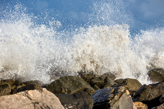 Fototapeta Sea wave, Black Sea, Poti,  Georgian coast